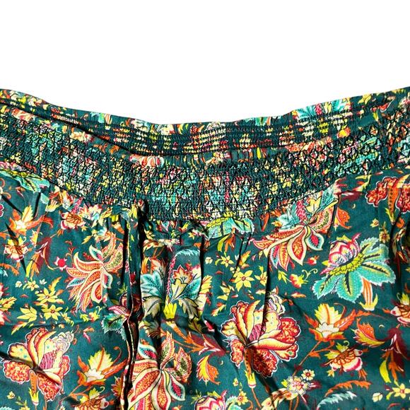 Sundance Green Floral Riya Beach Cinchable Harem  Pants XL (2787) - Picture 5 of 7